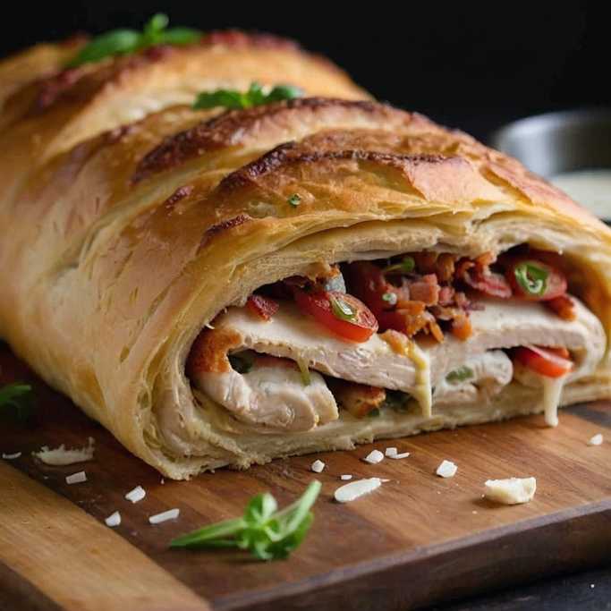 Chicken Bacon Ranch Stromboli Recipe