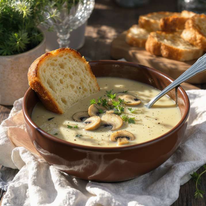 Creamy French Onion and Mushroom Soup recipe