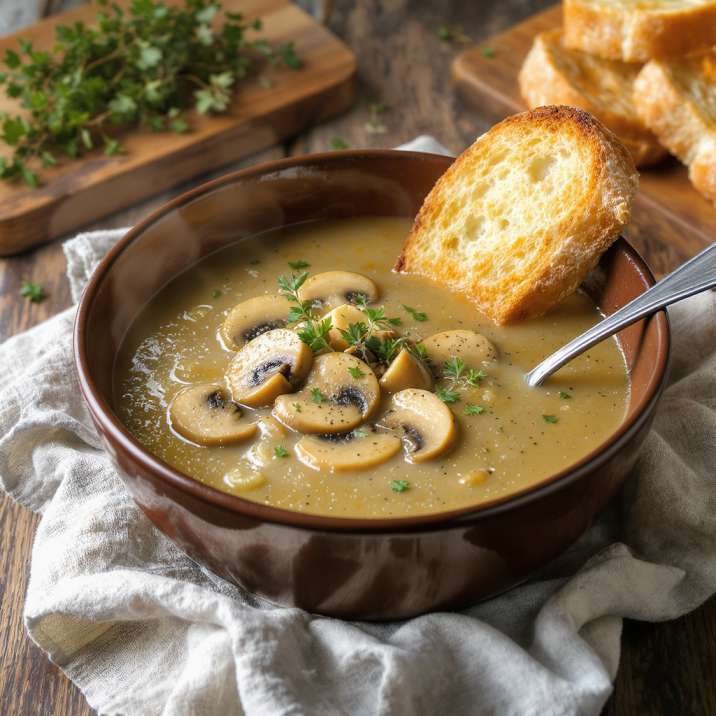 Creamy French Onion and Mushroom Soup recipe