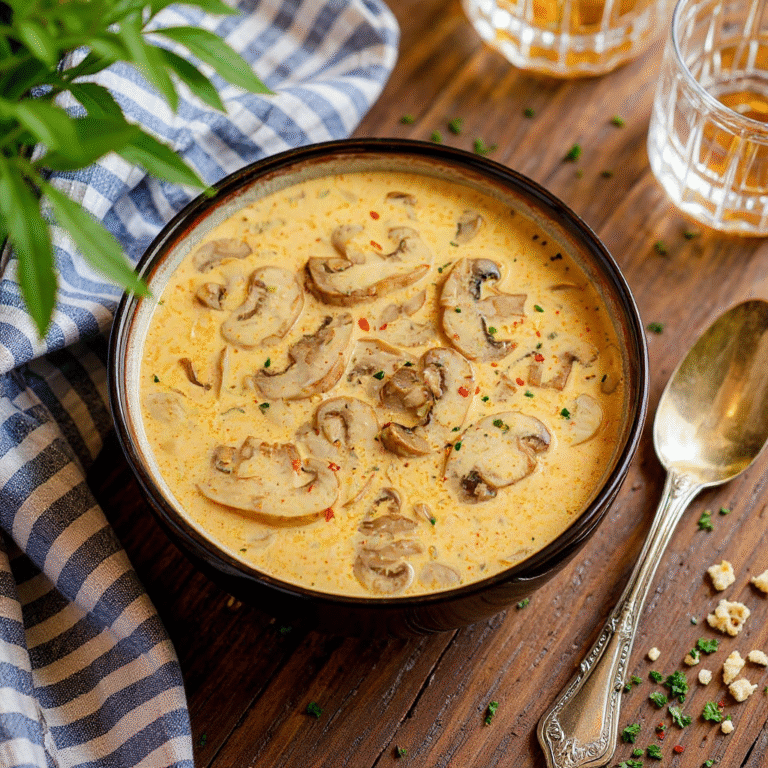 Easy Creamy Mushroom Soup recipe