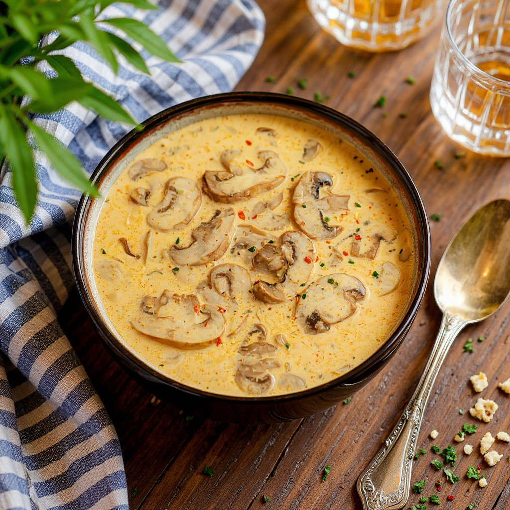 Easy Creamy Mushroom Soup recipe