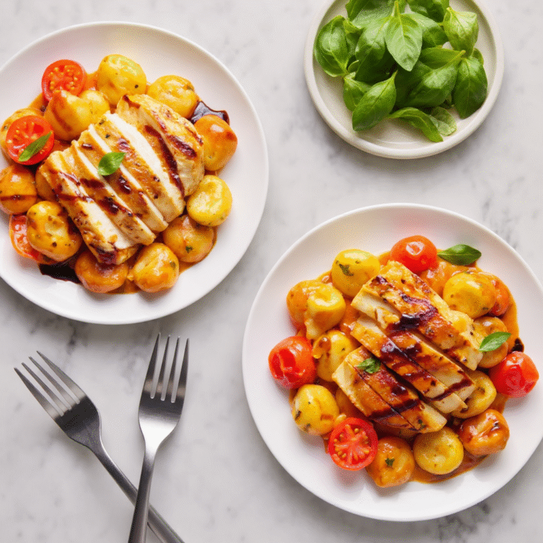 Caprese Chicken Gnocchi Skillet recipe