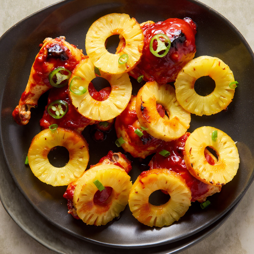 Sheet-Pan BBQ Pineapple Chicken RECIPE